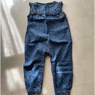 ベビーギャップ(babyGAP)のGAP baby デニム カバーオール ロンパース 18-24month(パンツ/スパッツ)