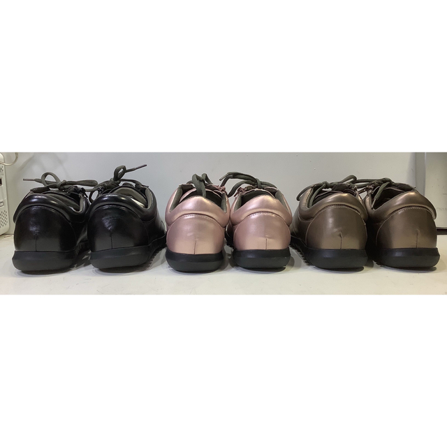 Apex(エーペックス)のレディース ウォーキングシューズ　色違い3足セット、ブラック、ピンク、ブロンズL レディースの靴/シューズ(スニーカー)の商品写真