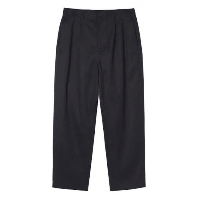 stussy volume pleated trouser black 30