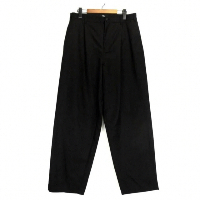 stussy volume pleated trouser black 30 1