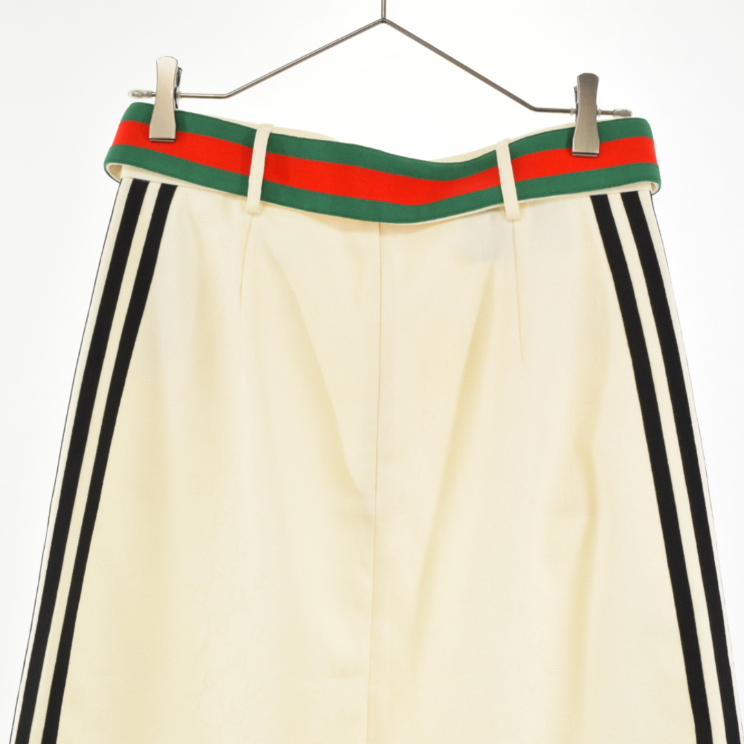 Gucci(グッチ)のGUCCI グッチ x adidas GG トレフォイル ジャカード スカート 702988 ZAI22 9133 ホワイト レディース レディースのスカート(ひざ丈スカート)の商品写真