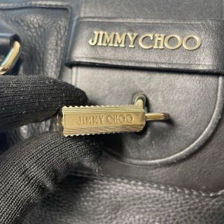 JIMMY CHOO - 【布袋付】ジミーチュウ ハンドバッグ 黒 レザー 2WAY