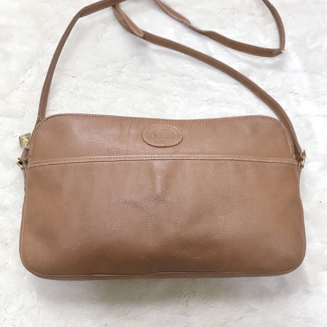 Gucci - GUCCI ショルダーバッグ ブラウン インター ロッキング レザー