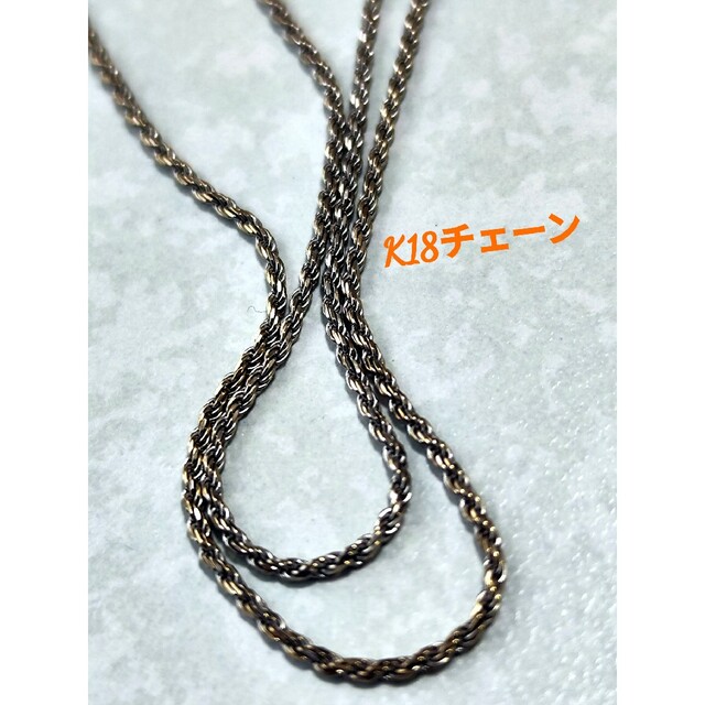 18金ホワイトゴールド/K18WG 750 ITALY チェーンネックレス-