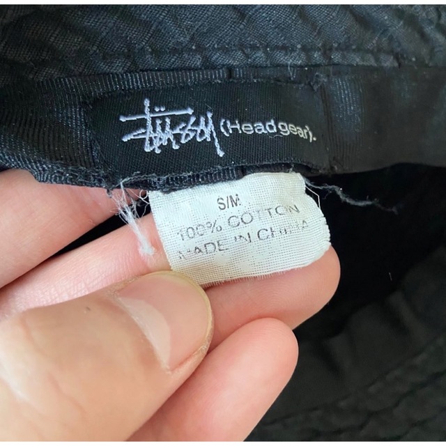 STUSSY - 希少モデル vintage old stussy headgear 黒 ハットの STUSSY - 希少モデル vintage old stussy headgear 黒 ハットの