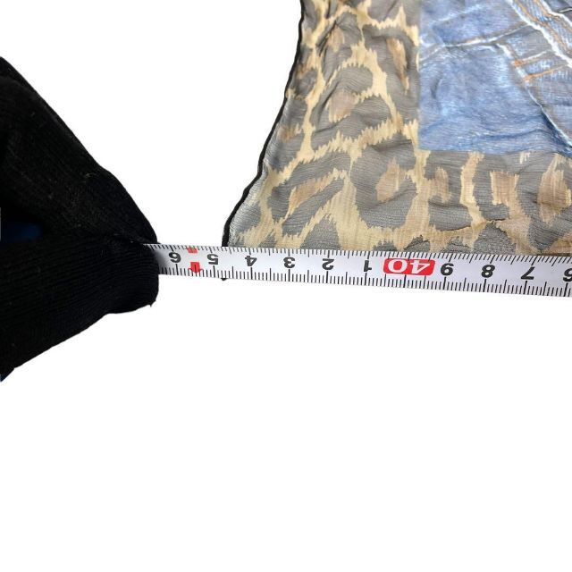 DOLCE&GABBANA(ドルチェアンドガッバーナ)のドルチェアンドガッバーナ　ドルガバ　バンダナ　スカーフ　レオパード柄　デニム柄 レディースのファッション小物(バンダナ/スカーフ)の商品写真