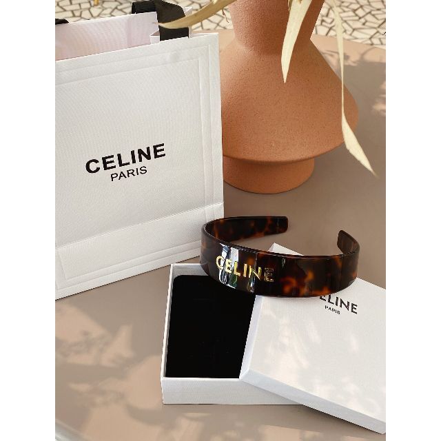 CELINE ヘッドバンド ブロンドハバナ 定価6,6000円 お買い得 50.0%OFF