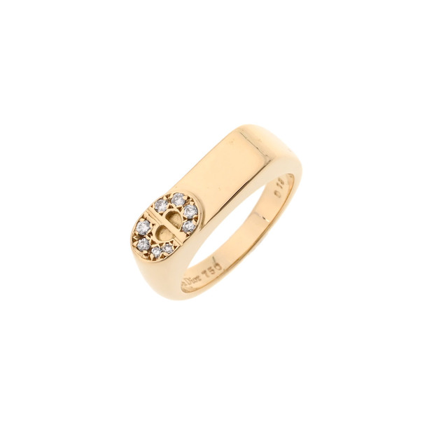 Christian Dior - クリスチャンディオール  ロゴリング ダイヤ0.18ct リング・指輪