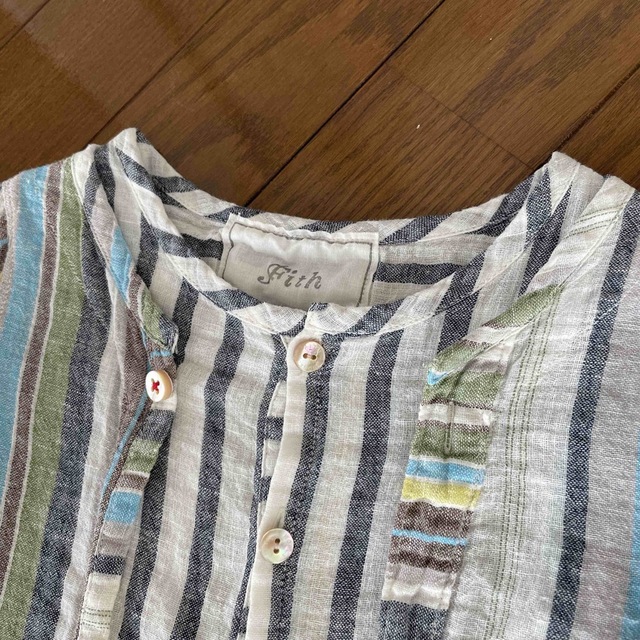 FITH(フィス)のFith 麻と綿のシャツ　110 キッズ/ベビー/マタニティのキッズ服男の子用(90cm~)(ブラウス)の商品写真