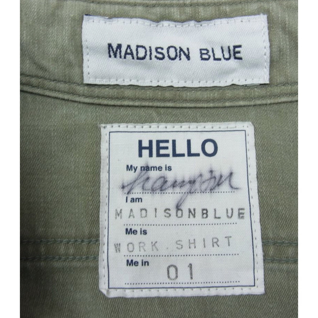 MADISONBLUE◆ハンプトンバックサテン シャツ×スカート 01 カーキ