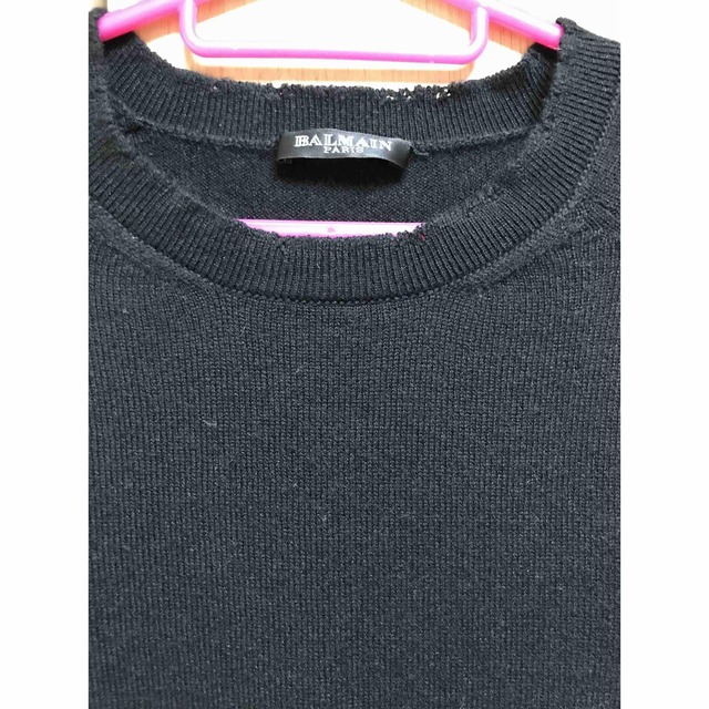 BALMAIN - 国内正規 BALMAIN バルマン ダメージ加工 カシミヤ ニットの
