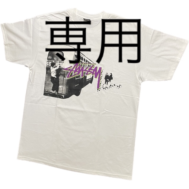 【STUSSY】90s old stussy フォトTシャツ 白 L 新品