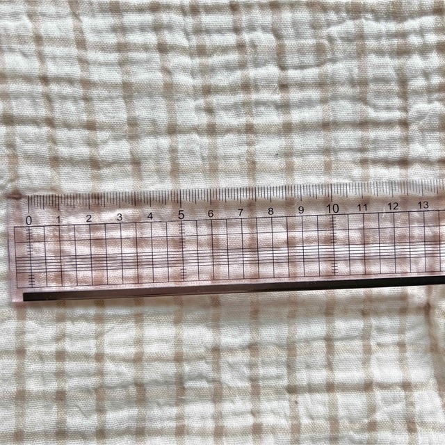 ダブルガーゼ（グラフチェック）韓国生地　2色から選択 ハンドメイドの素材/材料(生地/糸)の商品写真