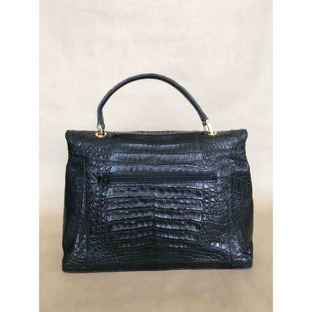 品質保証≪綺麗≫クロコダイルカイマン☆ハンドバッグ ブラック ... 品質保証≪綺麗≫クロコダイルカイマン☆ハンドバッグ ブラック ...