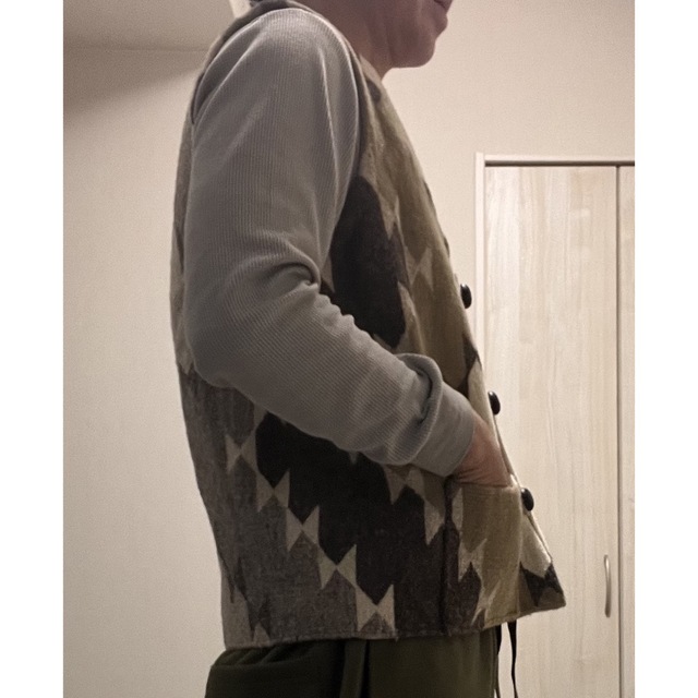 オアハカ ラグ ベスト OAXACA RUG VEST ベージュ メンズのトップス(ベスト)の商品写真