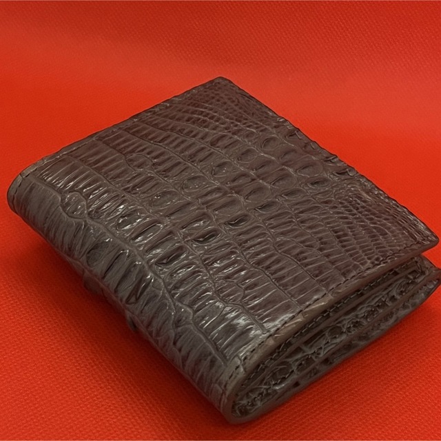 未使用/最高級クロコダイル/折り財布/ヘンローン社クロコダイルスキン。 メンズのファッション小物(折り財布)の商品写真
