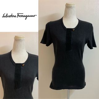 サルヴァトーレフェラガモ(Salvatore Ferragamo)のSalvatore Farragamo VINTAGE ITALY製 トップス(カットソー(半袖/袖なし))