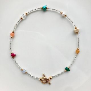 beads necklace＊colorful stone💎(ネックレス)