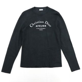 ディオールオム(DIOR HOMME)の美品 ディオール・オム 18SS アトリエプリント ニット メンズ 黒 M セーター クルーネック DIOR HOMME(ニット/セーター)