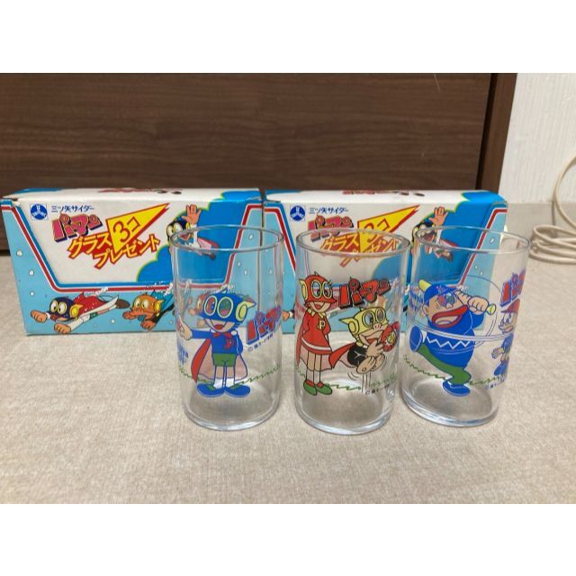 キッチン/食器昭和レトロ　パーマン　グラス　三ツ矢サイダー　コレクション　２箱セット