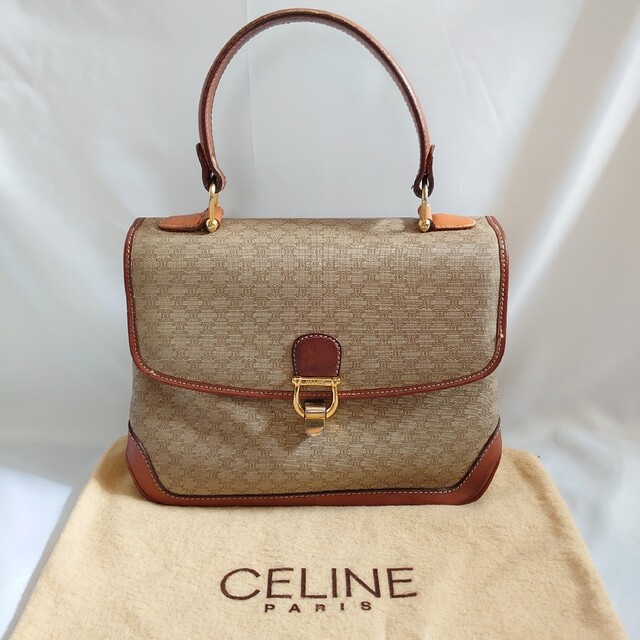 CELINE マカダム柄 ハンドバッグ