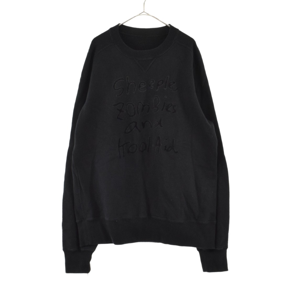 Sacai サカイ 22-0406S MADSAKI Flock Print Pullover フロックプリント クルーネックトレーナー ブラック スウェット