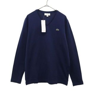 ラコステ(LACOSTE)の未使用 ラコステ 日本製 Vネック ワンポイントワッペン 長袖 Tシャツ 3 ネイビー LACOSTE ロンT メンズ 【中古】  【230414】 メール便可(Tシャツ/カットソー(半袖/袖なし))