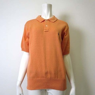 ポロラルフローレン(POLO RALPH LAUREN)のポロ バイ ラルフローレン ポロシャツ サマー セーター 半袖 L オレンジ(ポロシャツ)