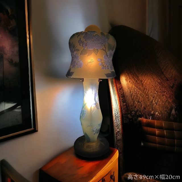 特大【証明書付】高さ49cm 幅20㎝ エミールガレ カメオ彫 アンティーク