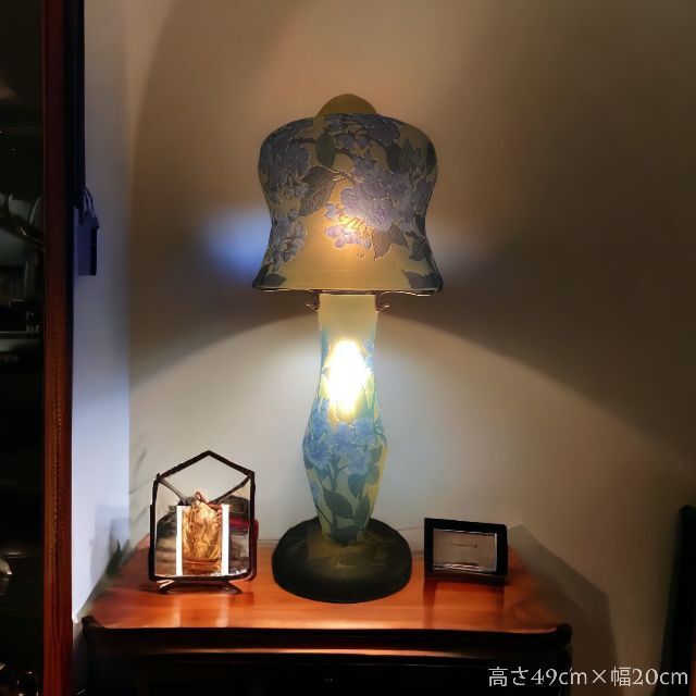 特大【証明書付】高さ49cm 幅20㎝ エミールガレ カメオ彫 アンティーク