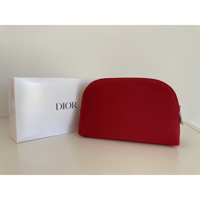 Dior - 【Dior】ディオール ノベルティベロアポーチ レッド 【新品未