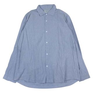 ヤエカ(YAECA)のYAECA ヤエカ 18113 COMFORT SHIRT ストライプ コンフォート 長袖 シャツ ブルー系 M【中古】(シャツ)