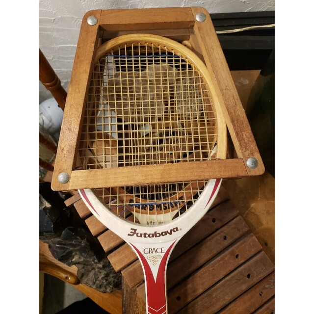 木製　テニス　ラケット　ヴィンテージ　Futabaya　昭和レトロ　レトロ
