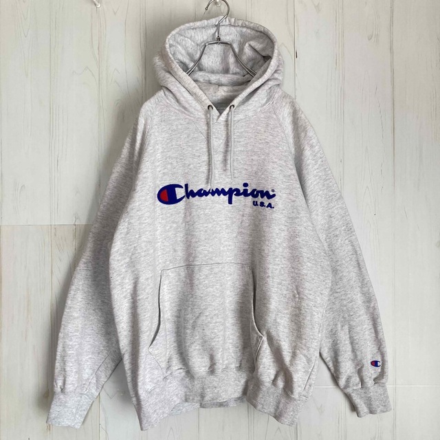 レア 90s イタリア製 champion チャンピオン スウェットパーカー L