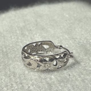 ハワイアンジュエリー　ピアス　ホワイトゴールド　片耳(ピアス)