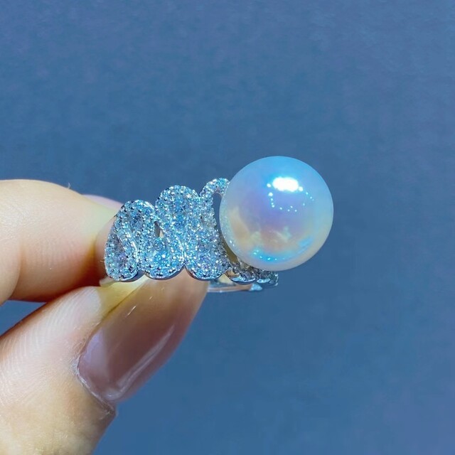 【高級】淡水真珠　リング11-12mm s925 レディースのアクセサリー(リング(指輪))の商品写真