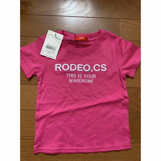 ロデオクラウンズワイドボウル(RODEO CROWNS WIDE BOWL)の新品　ロデオ☆キッズTシャツ XS  (Tシャツ/カットソー)
