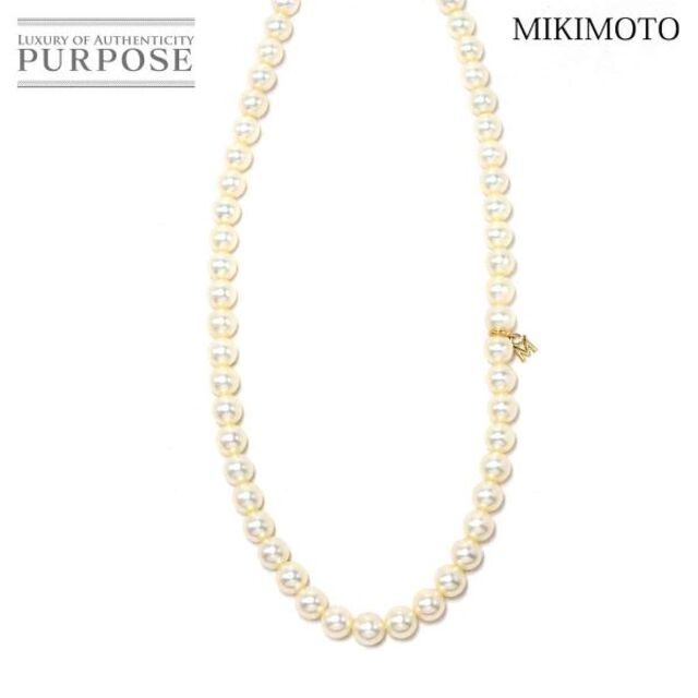 ミキモト MIKIMOTO アコヤ真珠 7.0-6.5mm ネックレス 36cm K14 YG イエローゴールド 585 パール VLP 90181529