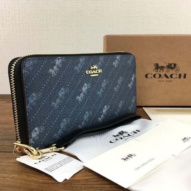 未使用品 COACH ジップウォレット C3547 馬車 467