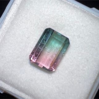 バイカラートルマリン ルース 天然石 ピンク ブルー グリーン 2.16ct(各種パーツ)