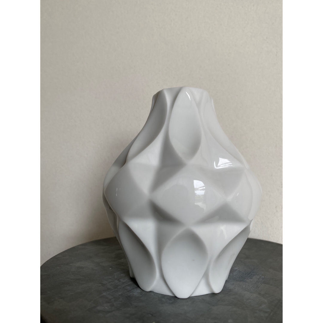 ドイツ アンティーク ビンテージ 単色 白 小瓶 花瓶 フラワーベース