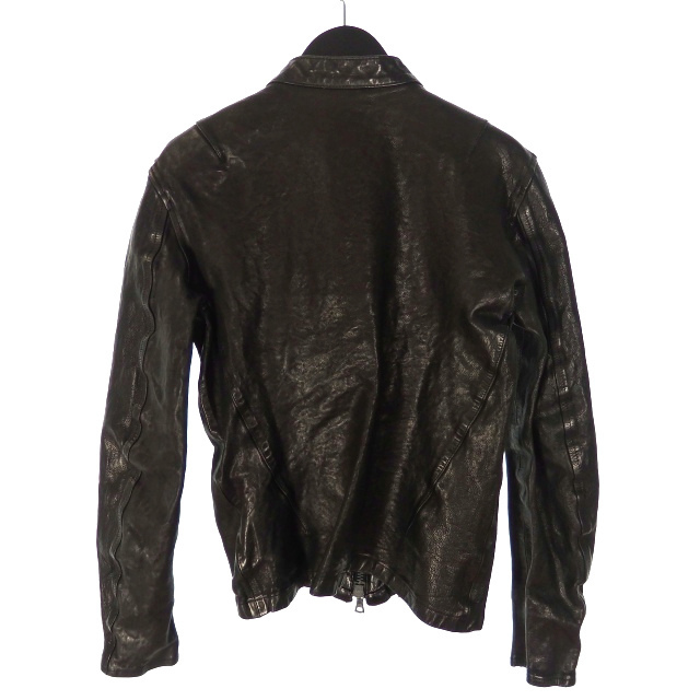 イサムカタヤマバックラッシュ ドイツタンニンカーフ製品染め シングルライダース メンズのジャケット/アウター(ライダースジャケット)の商品写真