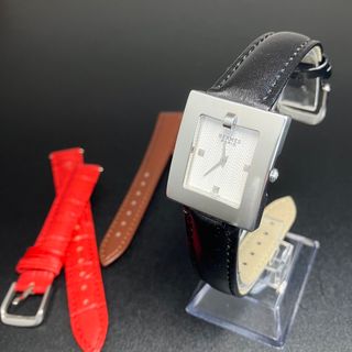 エルメス(Hermes)の【良品 可動品】エルメス 腕時計 Hウォッチ スクエア メンズ 兼用 正規品(腕時計(アナログ))