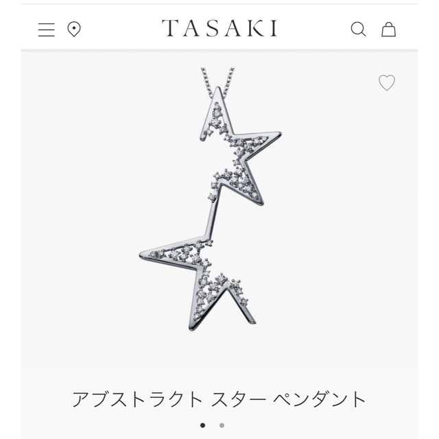 TASAKI アブストラクト スター ペンダント タサキ ダイヤ ネックレス