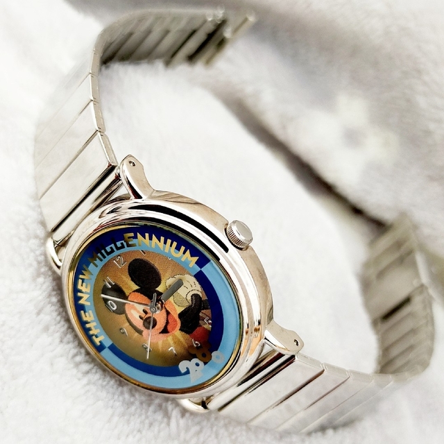 時間指定不可】 整備済 稼働 ミッキーマウス 機械式手巻き 腕時計