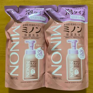 ダイイチサンキョウヘルスケア(第一三共ヘルスケア)のミノン 全身シャンプー 詰替用 400ML 2個 第一三共ヘルスケア【泡タイプ】(ボディソープ/石鹸)