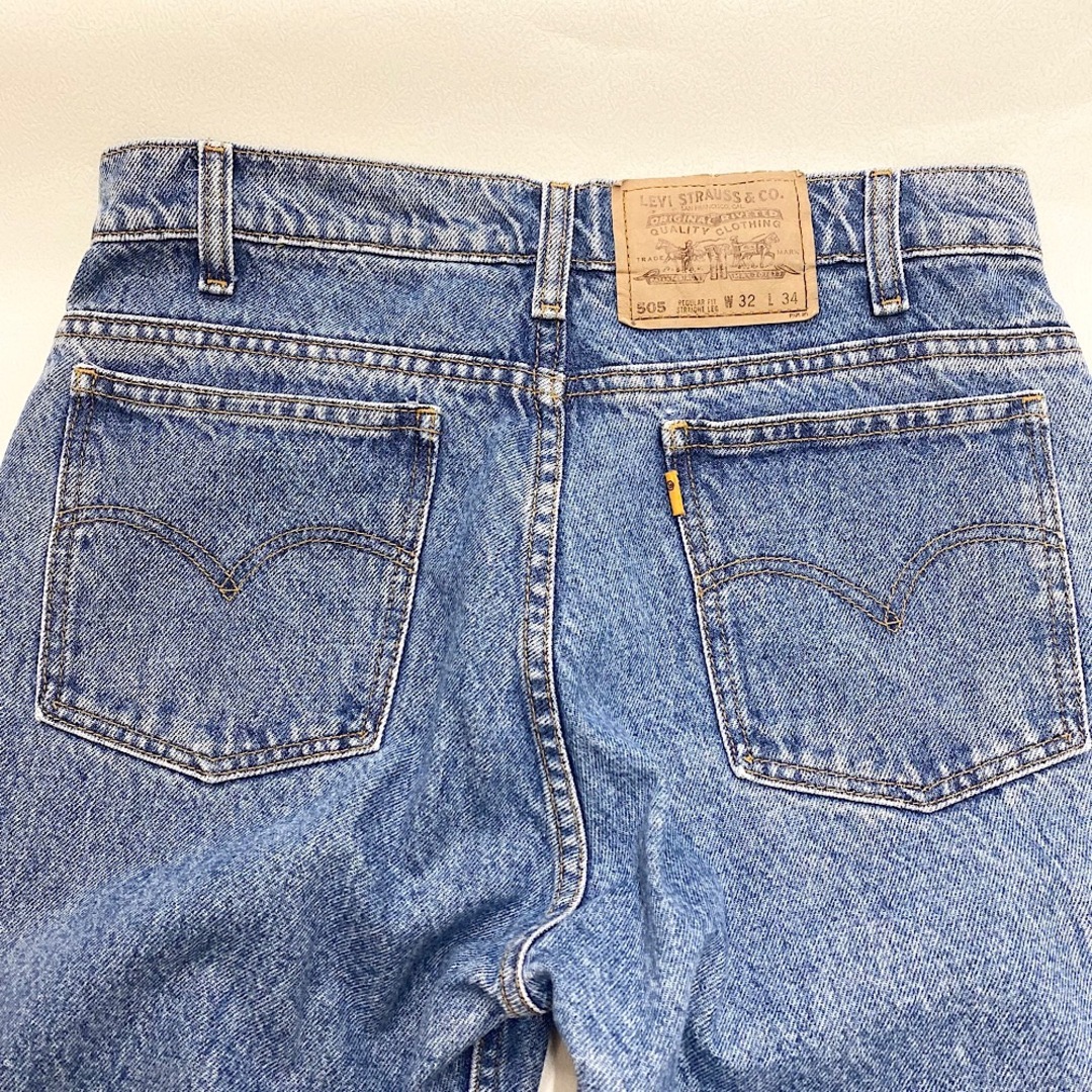 Levi's(リーバイス)の90's US古着 リーバイス Levi's 505 デニム パンツ テーパード オレンジタブ サイズ：W31 L33.5 インディゴ 【中古】 メンズのスーツ(スラックス/スーツパンツ)の商品写真