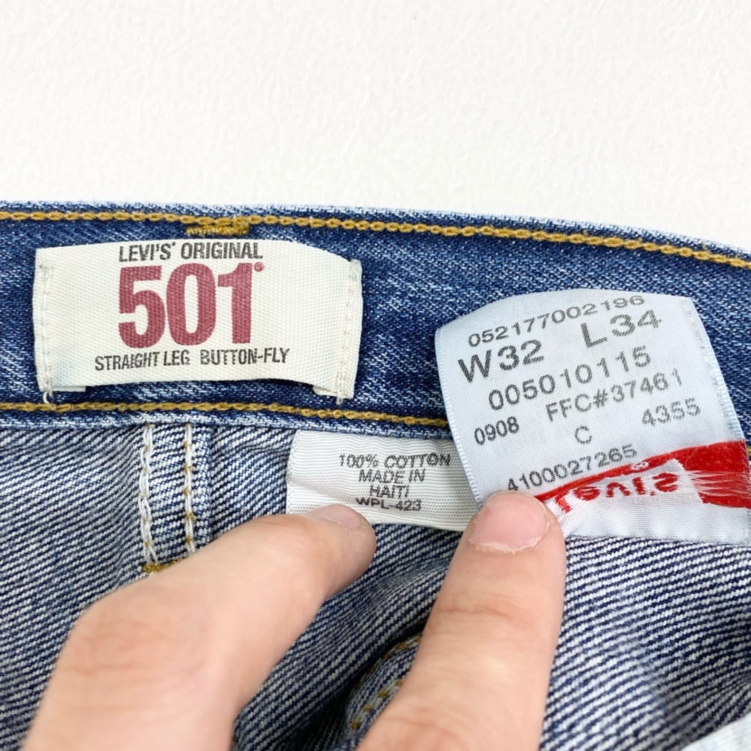 US古着 リーバイス Levi's 501 デニム パンツ ストレート 内股シングル サイズ：W32 L33 インディゴ 【中古】