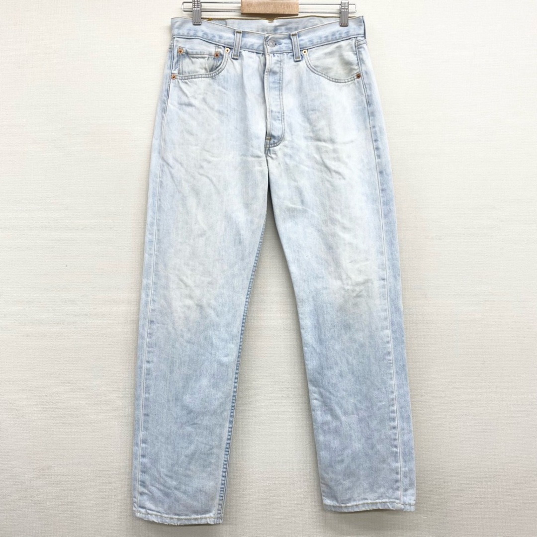 US古着 スペイン製 ユーロリーバイス Euro Levi's 501 デニム パンツ ストレート サイズ:W32 L31.5 アイスブルー 【中古】