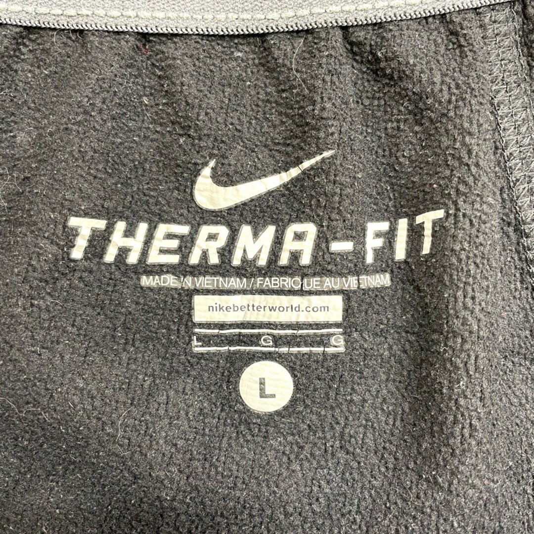 US古着 ナイキ NIKE ジャージ トラックパンツ スウッシュロゴ 刺繍 THERMA-FIT サイズ：メンズ L W32～ L31.5 ブラック  【中古】